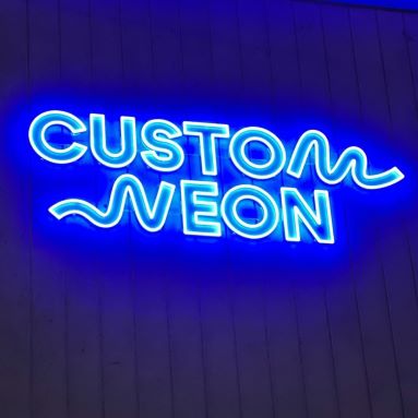 customneon blue uvprint outdoor waterproof