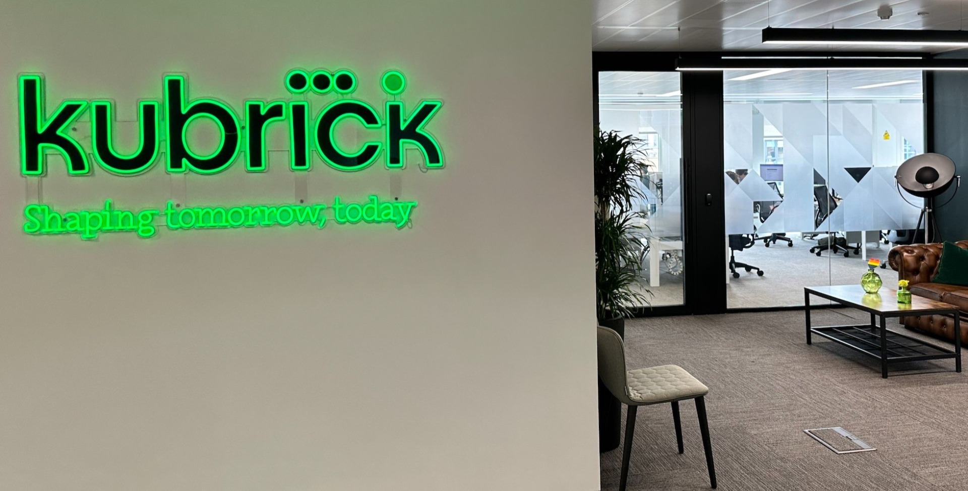 kubrickgroup customneon uvprint office wall sign