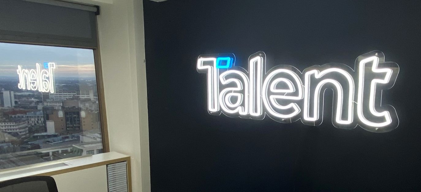 talent international office logo customneon 1