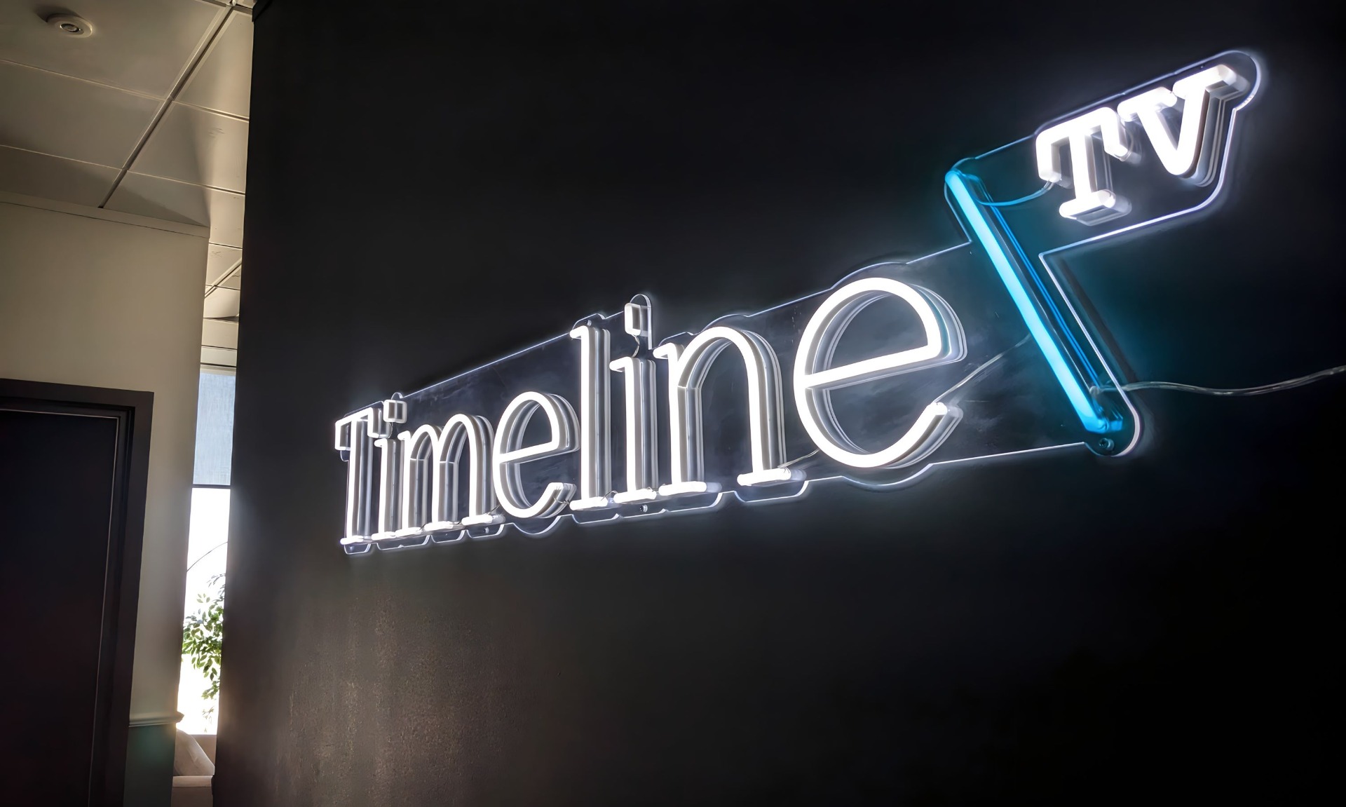timelinetv customneon office wall sign rossmcadam