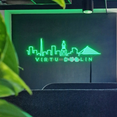 virtudublin logo green customneon