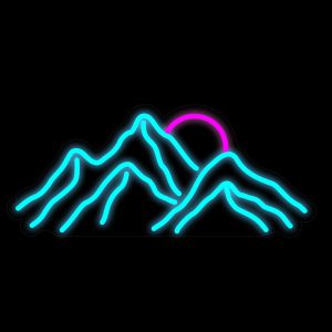 Dimmable Mountain Neon Signs  16.9*8 Inch