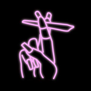 Pink Led Hand Neon Signs  13*15.75 Inch