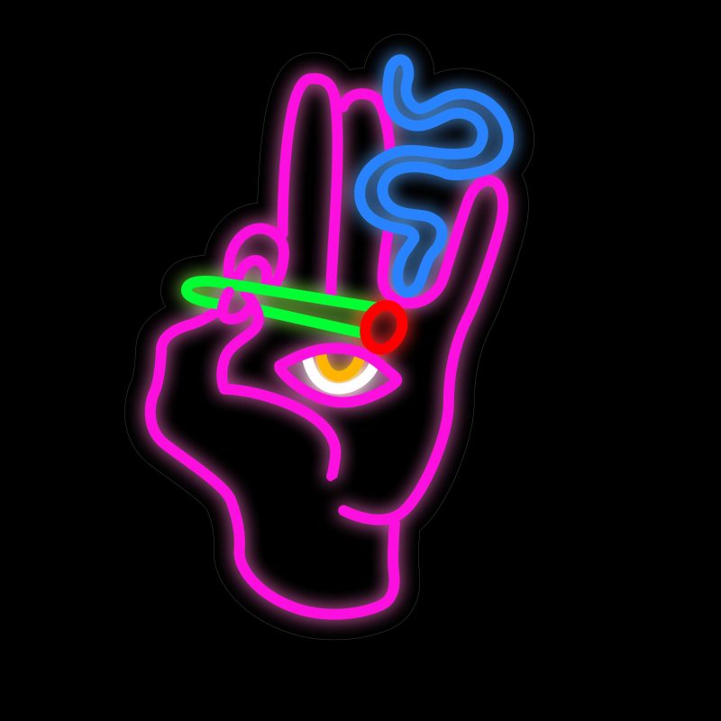 Evil Eye Hand Neon Signs 16.5*11 Inch