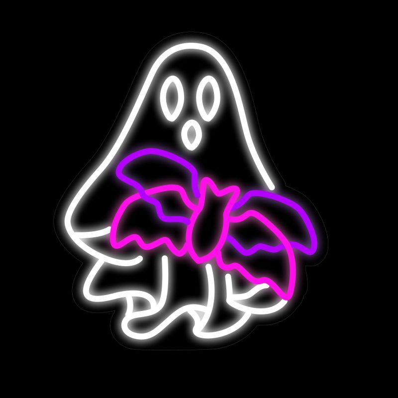 Ghost Bat Neon Signs 12.6*15.74 Inch