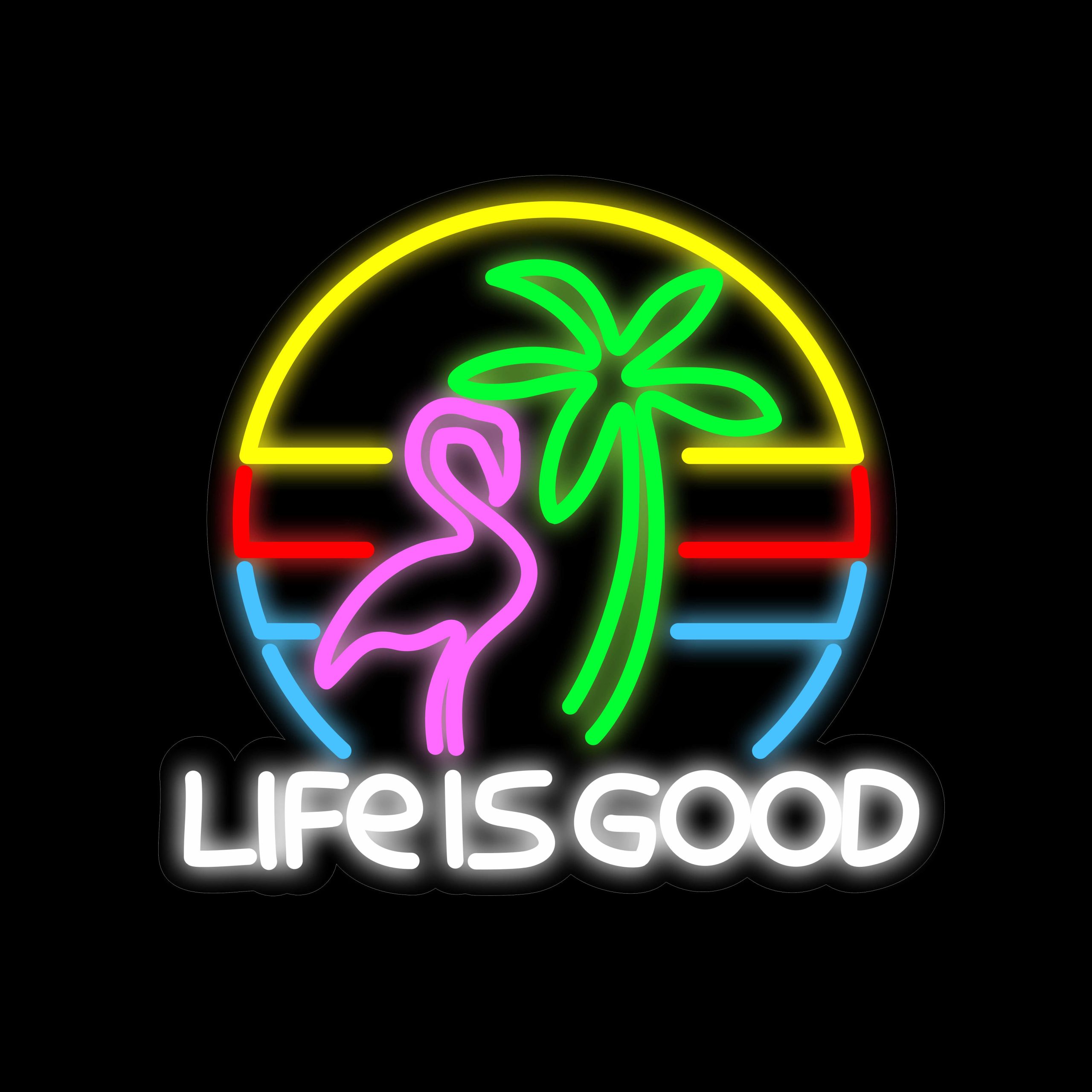 LIFE IS GOOD Cocktail Neon Signs for Wall Decor Neon Lights Neon Lights for Bedroom Led Signs