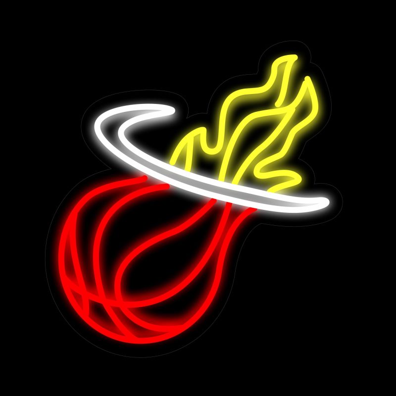 Miami Basketball Neon Signs 15.7*12.9 Inch