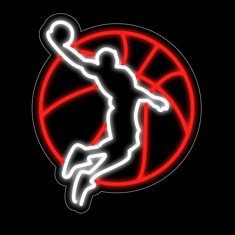 Basketball Neon Signs 14.4*16.5 Inch