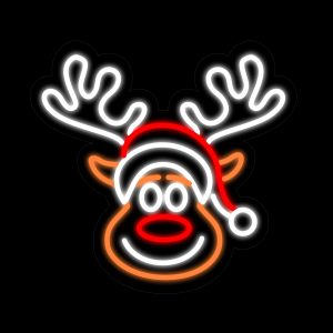 Christmas elk neon signs 15.7 * 15 Inch