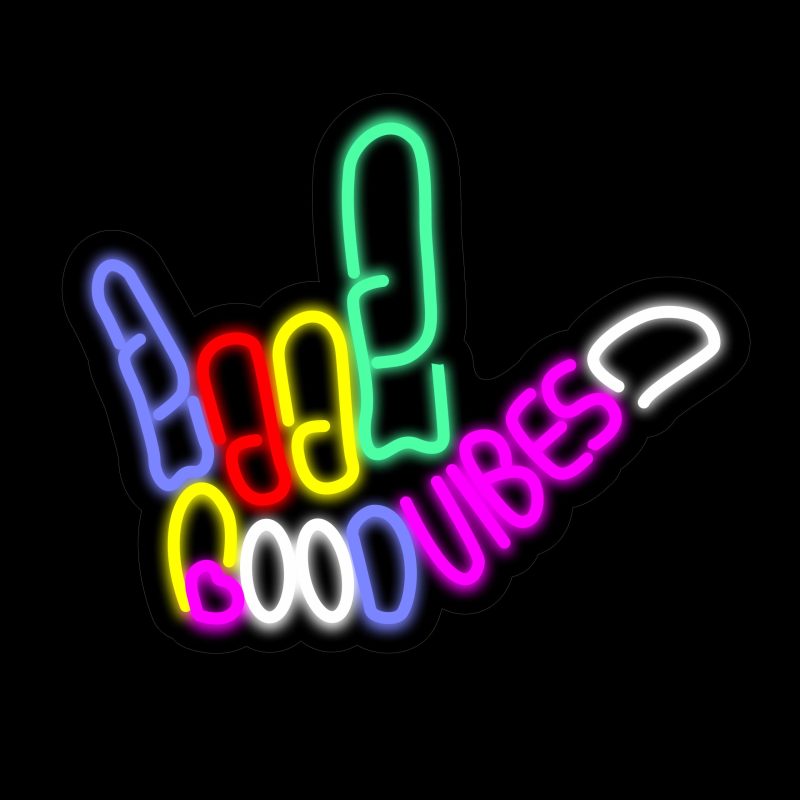 Good Vibes Neon Signs 16.5*10.6 Inch