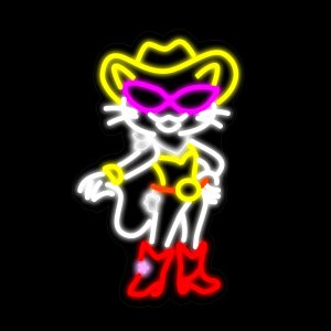 Cowboy Cat Neon Signs 10.24*16.54 Inch
