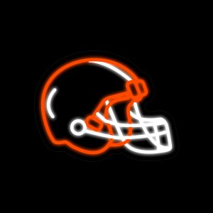 Orange Helmet Neon Signs 13.4*10.6 Inch