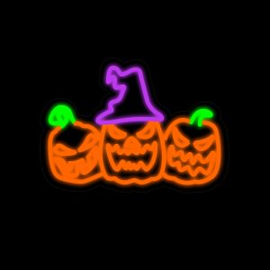Three pumpkins Neon Signs  13.8*9.8 Inch