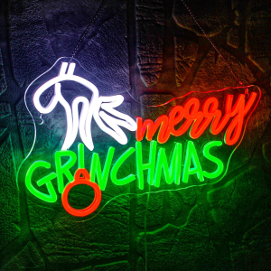 merry christmas neon sign, green red christmas neon signs for wall decor, merry christmas led signs for christmas party backdrop bedroom window bar club shop, christmas gift decoration