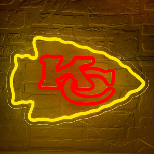 football neon sign for wall decor football team led neon light for man cave birthday gifts for rugby fans yellow light up sign for bedroom party club bar dorm size16.1 * 10.6in