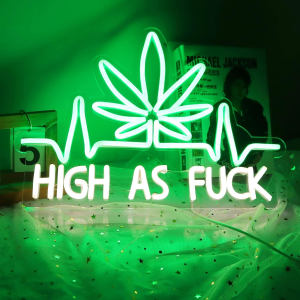 leaf weed neon signs led neon lights signs for wall decor bedroom suitable for living room bar game room hotel birthday party restaurant christmas unique gift for lover 16 * 12 inch(green)