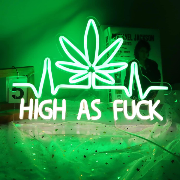 leaf weed neon signs led neon lights signs for wall decor bedroom suitable for living room bar game room hotel birthday party restaurant christmas unique gift for lover 16 * 12 inch(green)