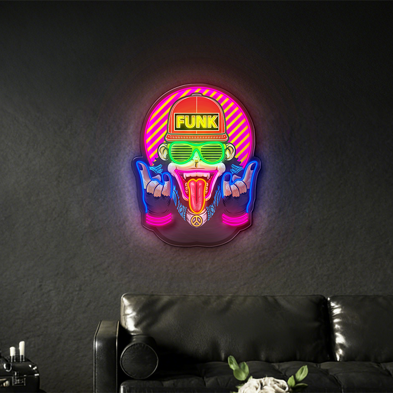 FUNK-style trendy monkey LED neon light decoration