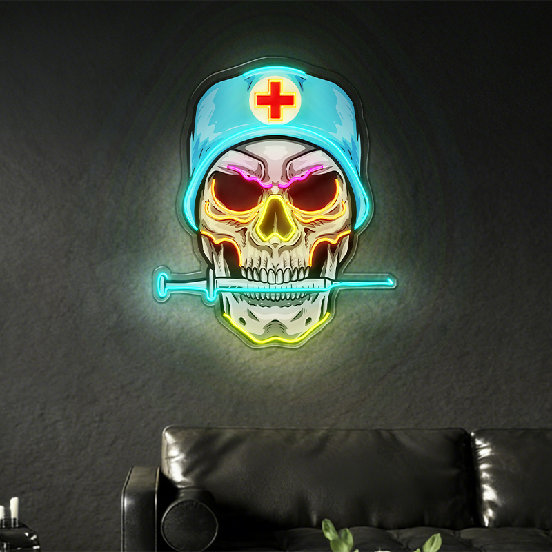 Medical staff themed skull LED neon light decoration - Image 2