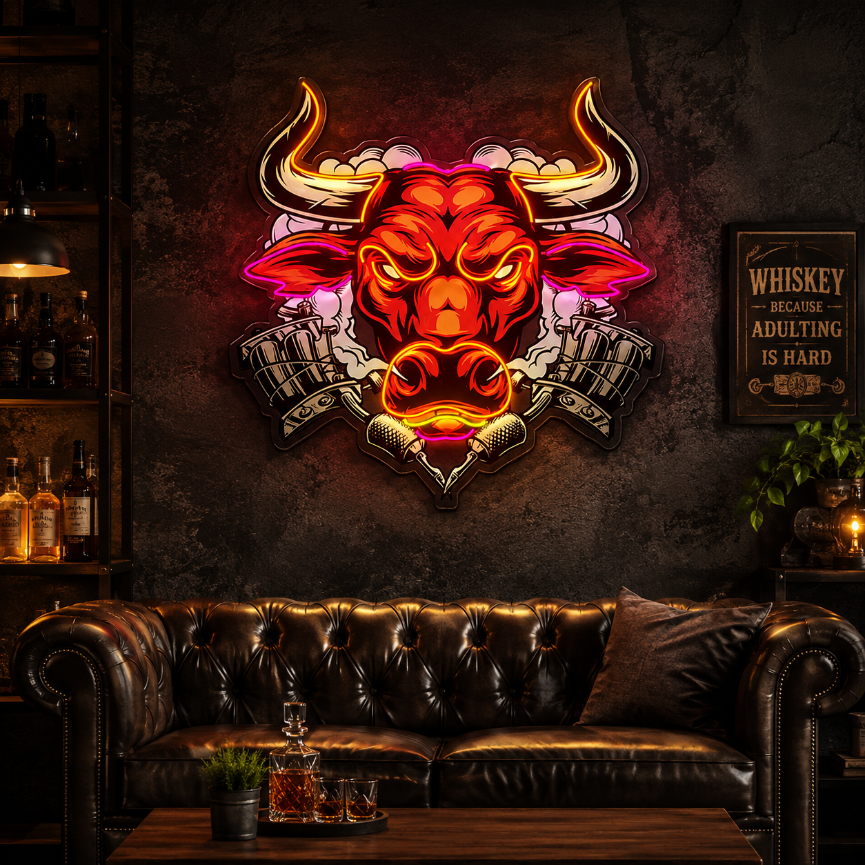 Mechanical Bull LED Neon Light Decoration