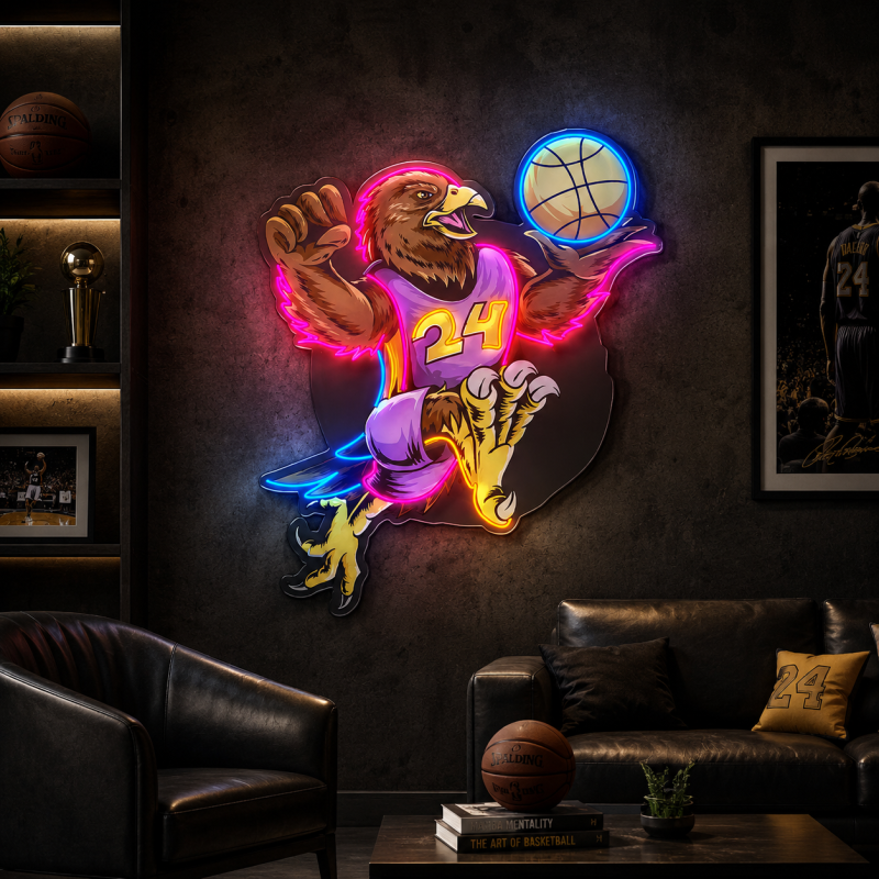 Basketball Hawk No. 24 LED Neon Light Decoration