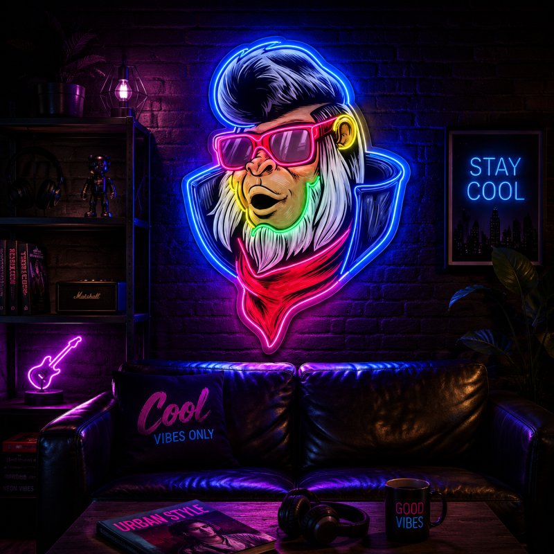 Trendy Cool Gorilla LED Neon Light Decoration