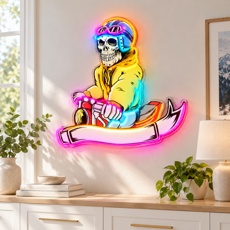 Motorcycle skull LED neon decoration