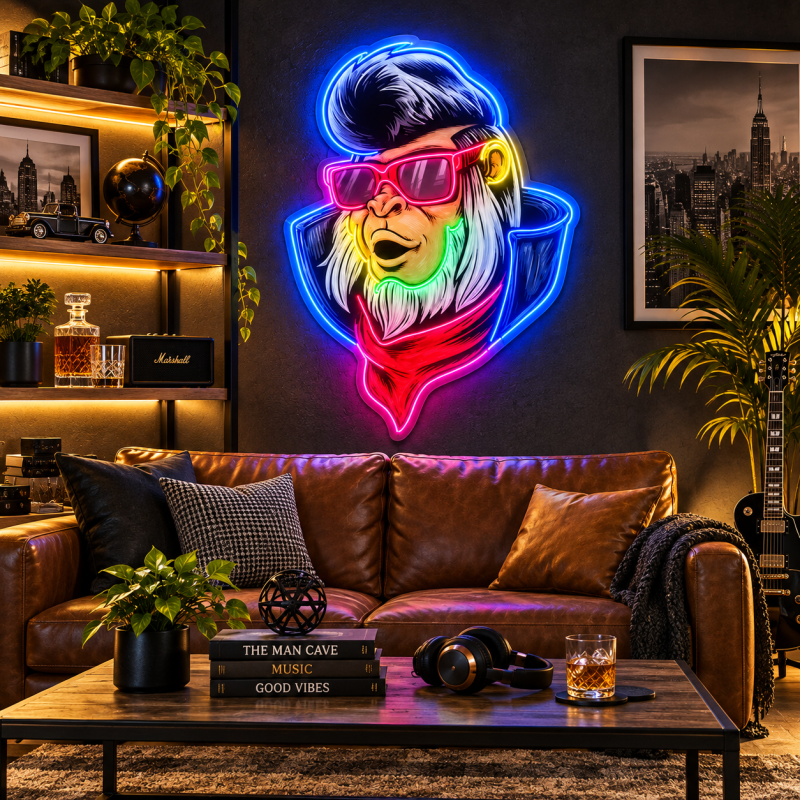 Cool Gorilla Neon Sign – Hip Hop LED Wall Art