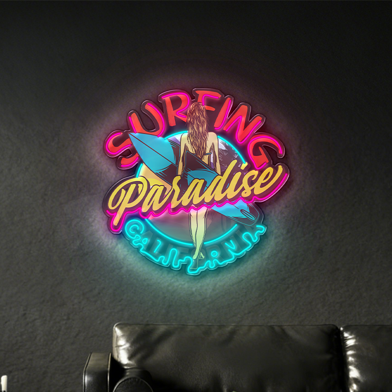 Surf Paradise LED Neon Light Decoration