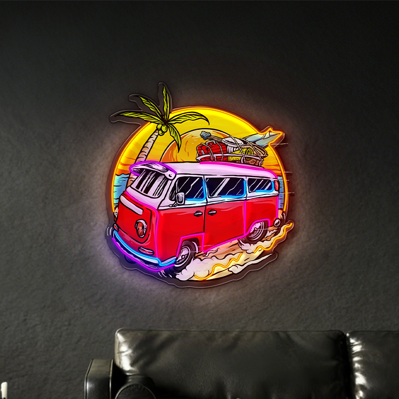 Retro Surf Bus LED Neon Decoration
