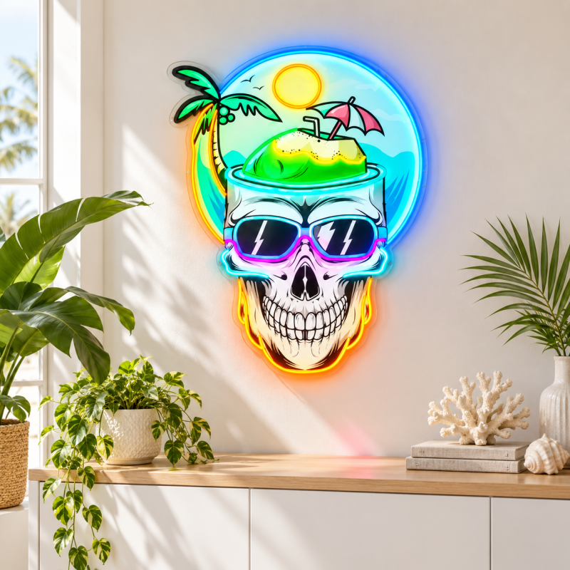Holiday Skull LED Neon Light Decoration