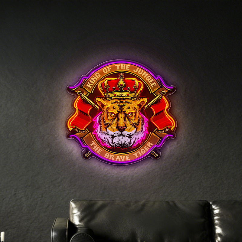 King of the Jungle Tiger LED Neon Light Decoration