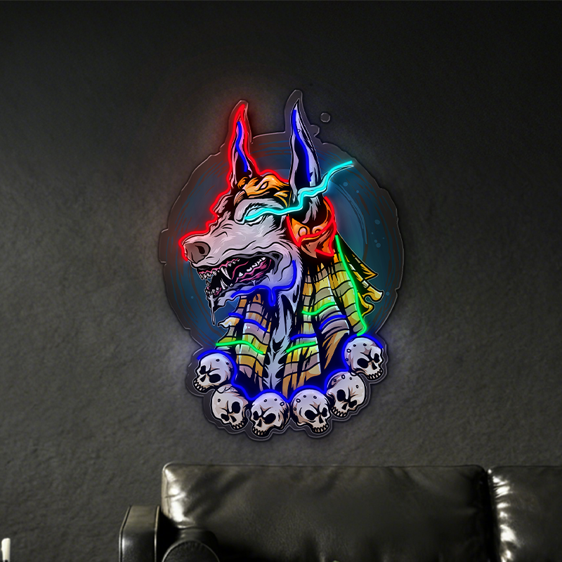 Anubis Wolf LED Neon Light Decoration
