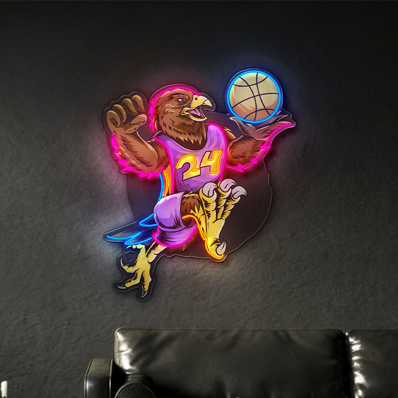 Basketball Hawk No. 24 LED Neon Light Decoration