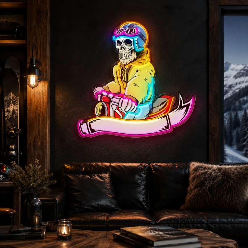 Motorcycle skull LED neon decoration