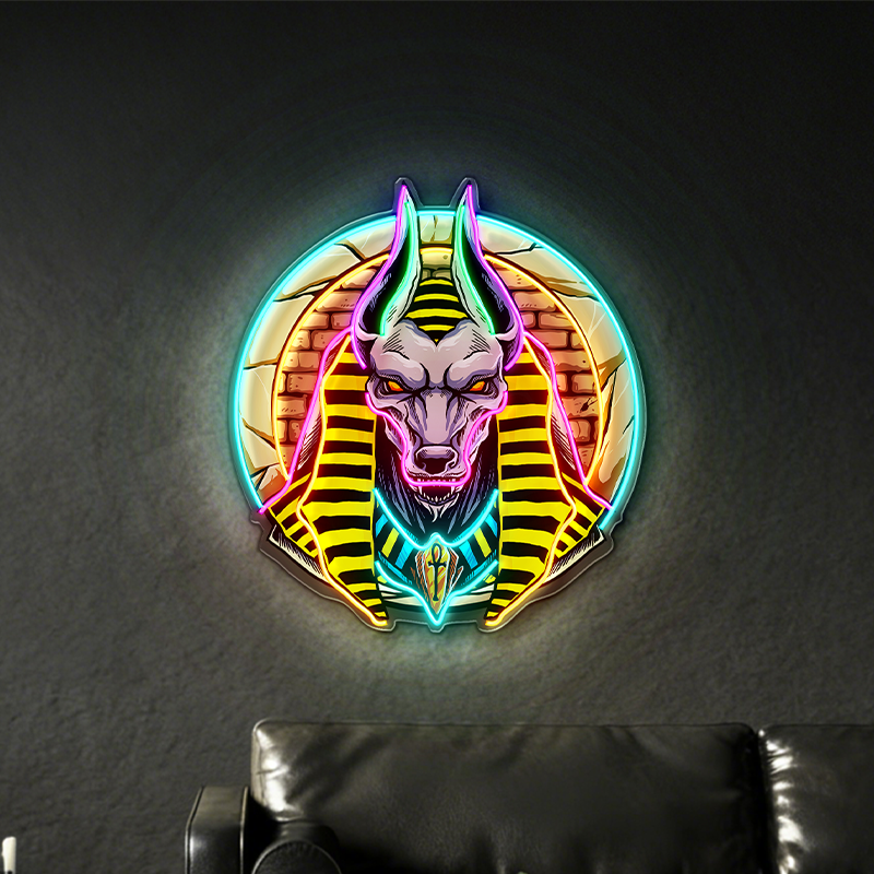 LED neon decoration of Pharaoh Anubis's head - Image 2