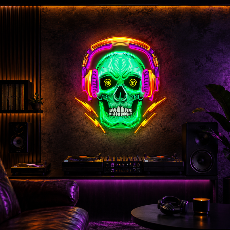 Electronic Skull LED Neon Light Decoration