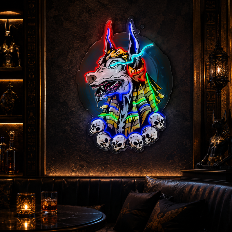 Anubis Wolf LED Neon Light Decoration