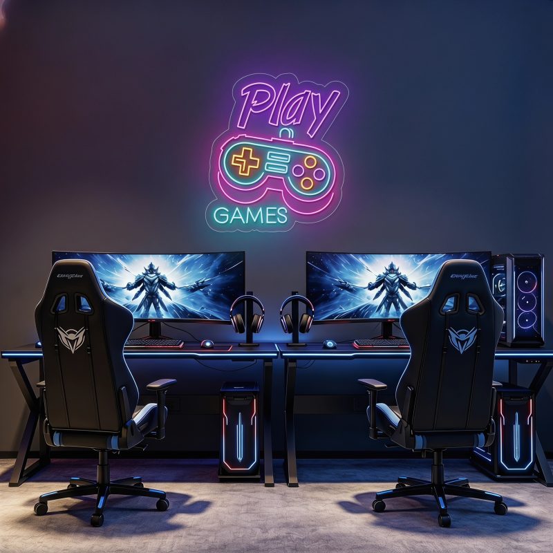 Play Games LED Neon Sign