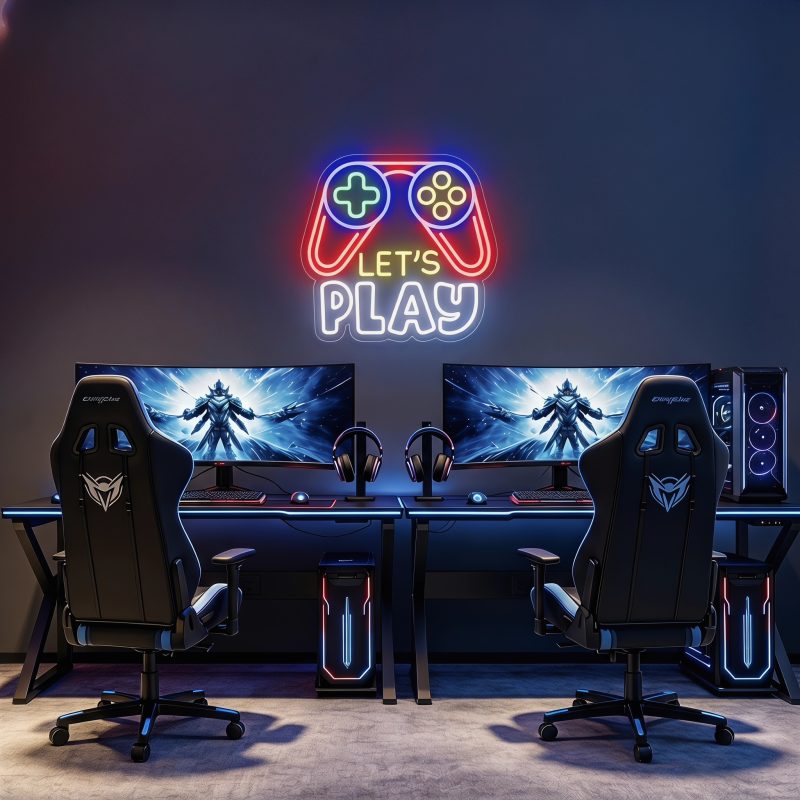 LET'S PLAY LED Neon Sign
