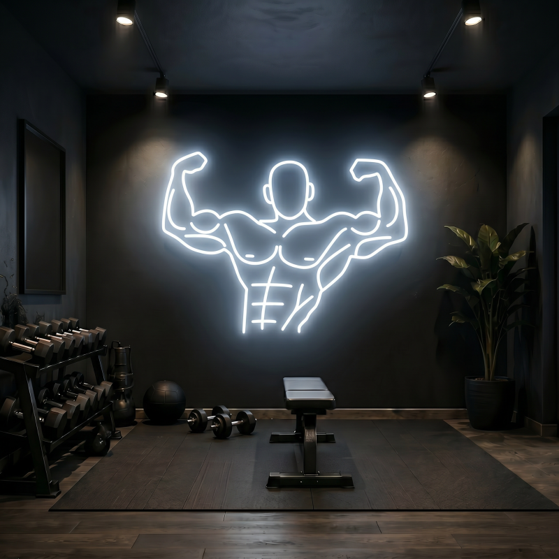 Muscle Bodybuilder LED Neon Sign