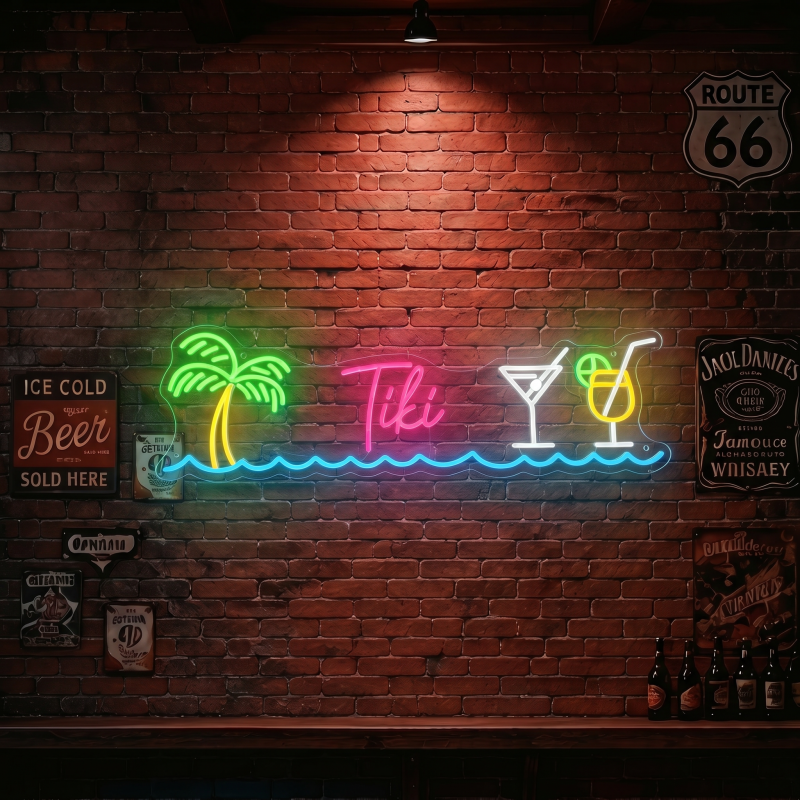 Tiki Bar Cocktail LED Neon Sign Wall Decor