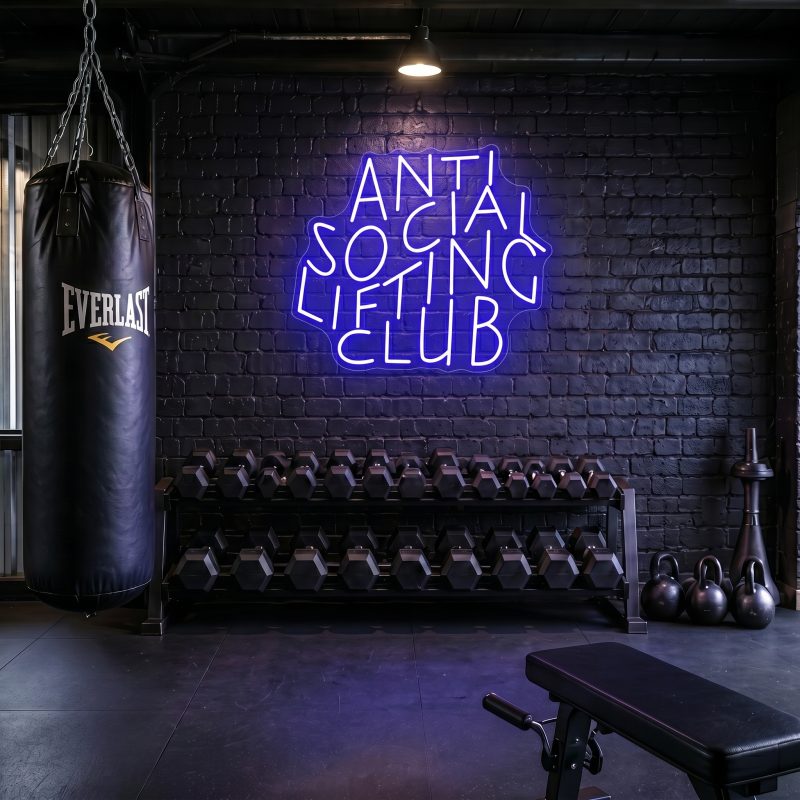 ANTI SOCIAL LIFTING CLUB LED Neon Sign