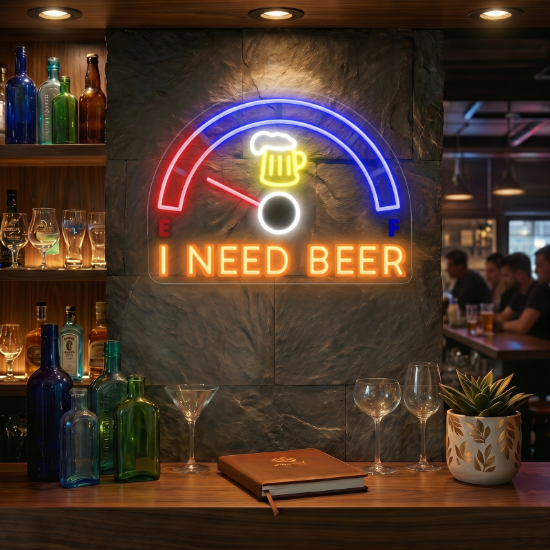 HAPPY HOUR Cocktail LED Neon Sign Wall Decor