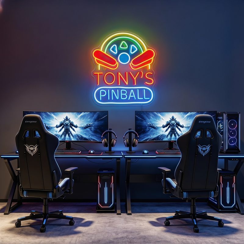 TONY'S PINBALL LED Neon Sign