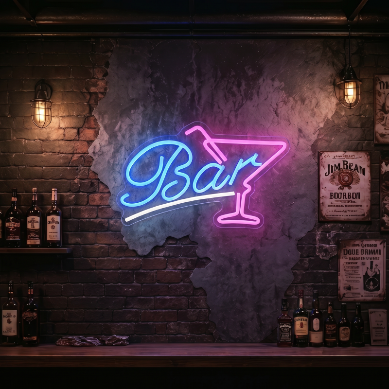 Bar Martini Cocktail LED Neon Sign Wall Decor