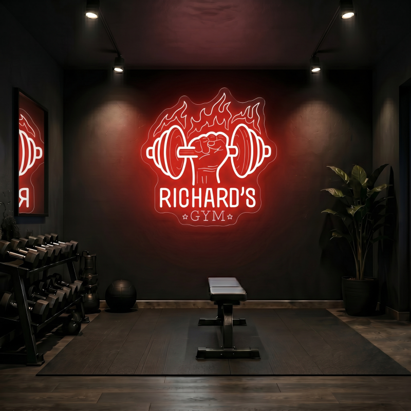 RICHARD'S GYM LED Neon Sign