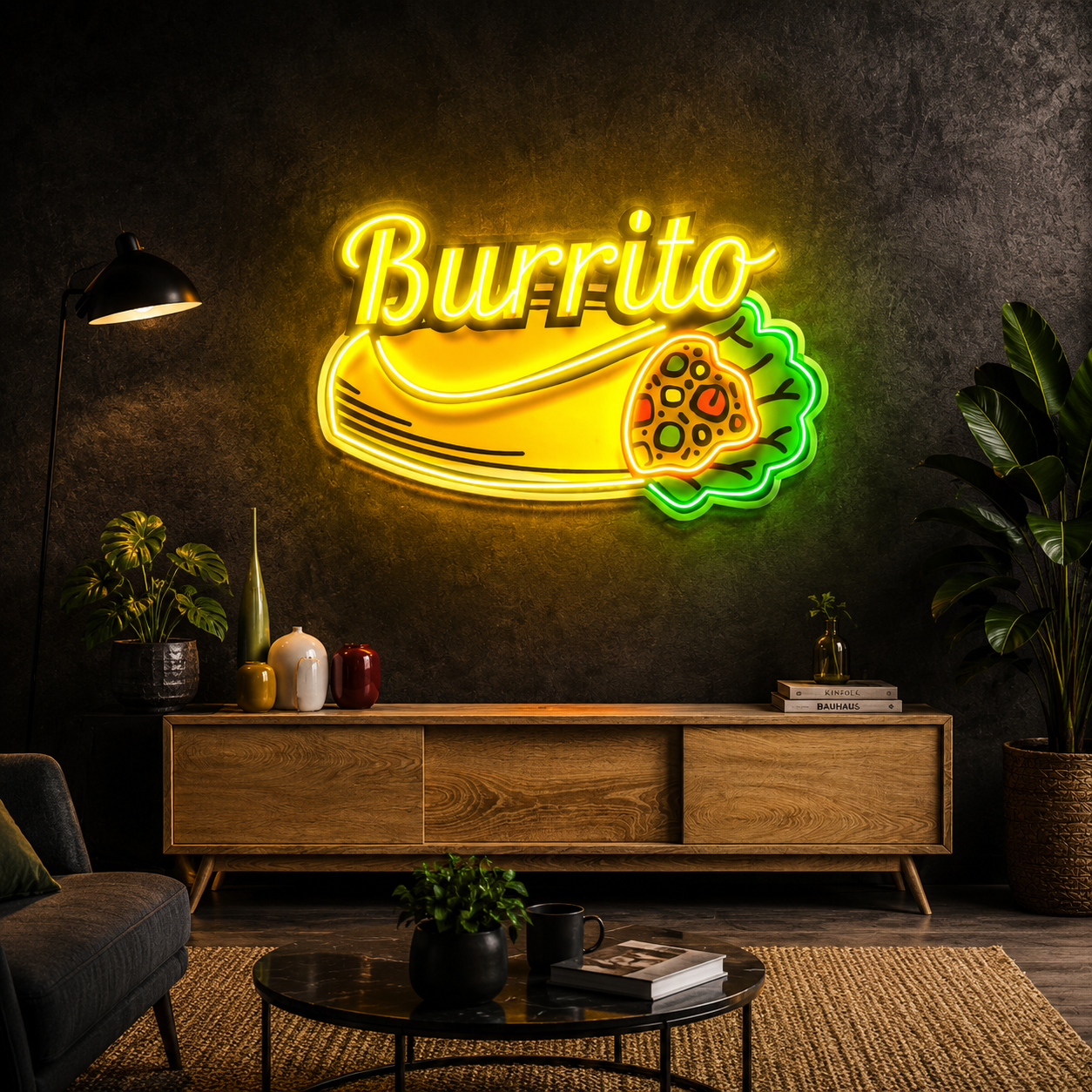 Burrito LED Neon Sign – Mexican Restaurant & Kitchen Wall Decor