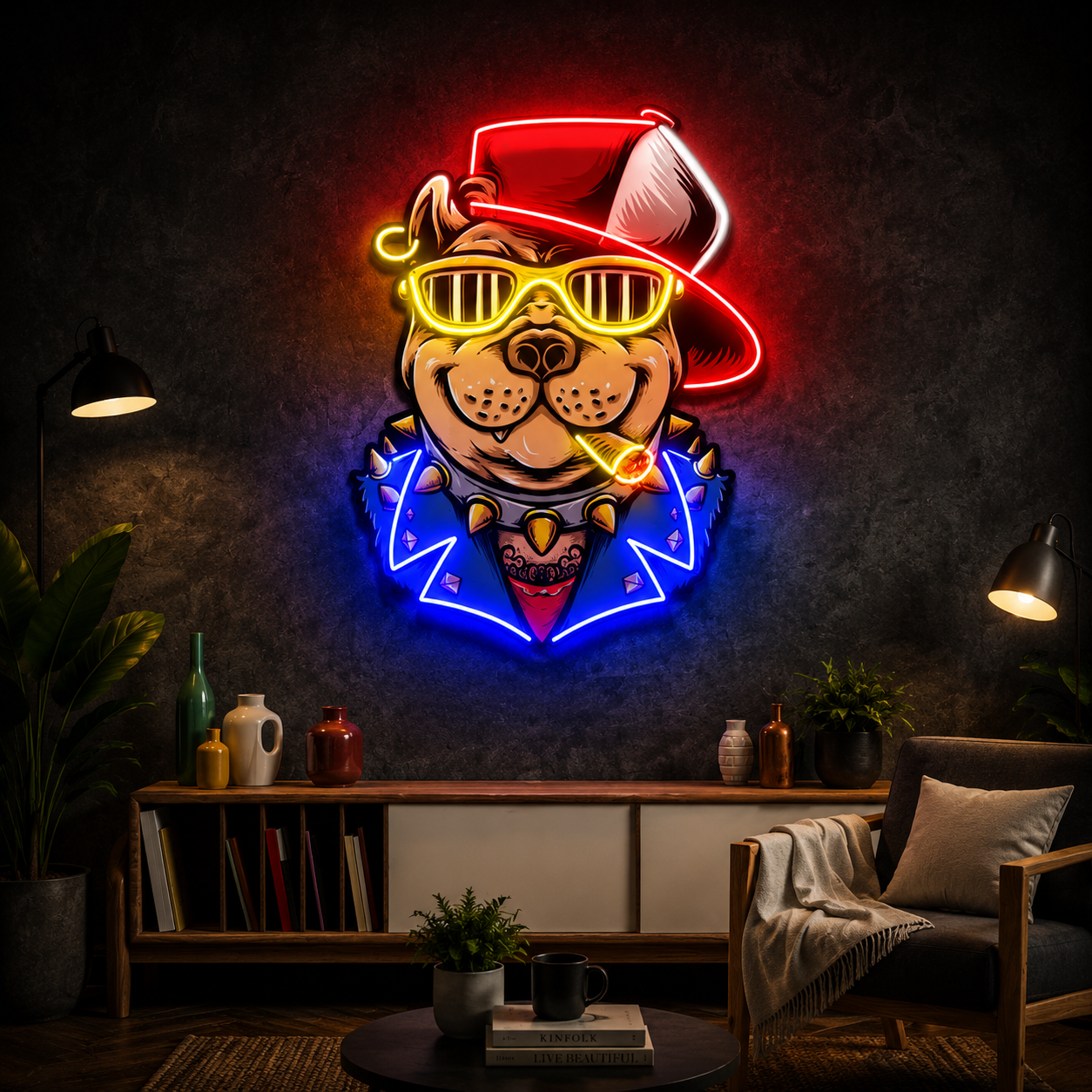 Cool Pitbull Neon Sign