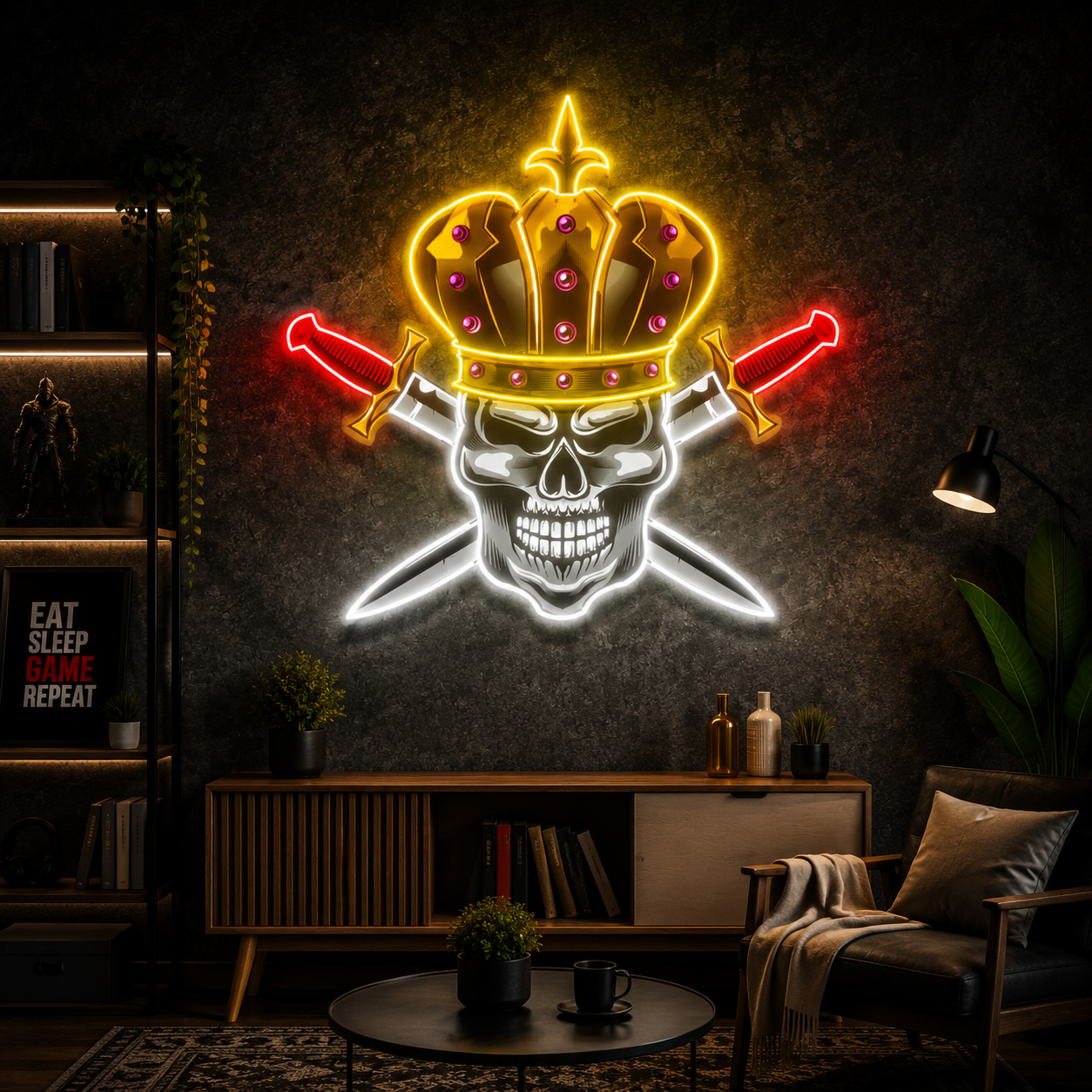 Crown Sword King Skull
